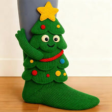 Load image into Gallery viewer, Women Cute 3D Animal Funny Animal Fuzzy Socks for Christmas Gift(Christmas Tree)