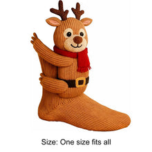 Load image into Gallery viewer, Women Cute 3D Animal Funny Animal Fuzzy Socks for Winter Christmas Gifts (Elk)