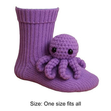 Load image into Gallery viewer, Women Cute 3D Animal Funny Animal Fuzzy Socks for Winter Christmas Gift(Octopus)
