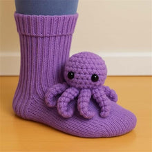 Load image into Gallery viewer, Women Cute 3D Animal Funny Animal Fuzzy Socks for Winter Christmas Gift(Octopus)