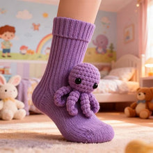 Load image into Gallery viewer, Women Cute 3D Animal Funny Animal Fuzzy Socks for Winter Christmas Gift(Octopus)
