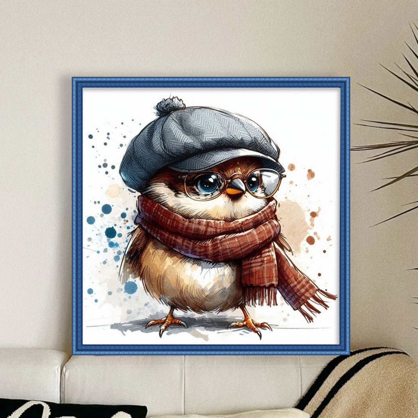 Winter Birds - Full 11CT Stamped Cross Stitch 40x40CM - Yishu