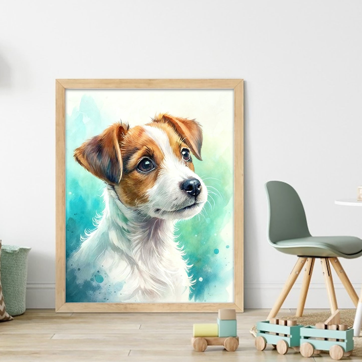 Jack Russell Terrier - Full 11CT Stamped Cross Stitch 40x50CM - Huacan