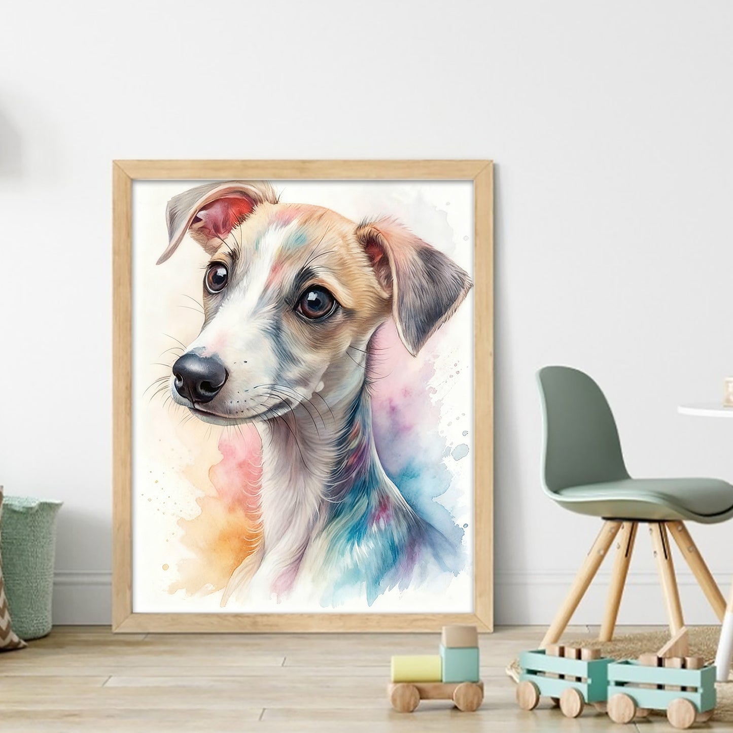Whippet-Dog - Full 11CT Stamped Cross Stitch 40x50CM - Huacan