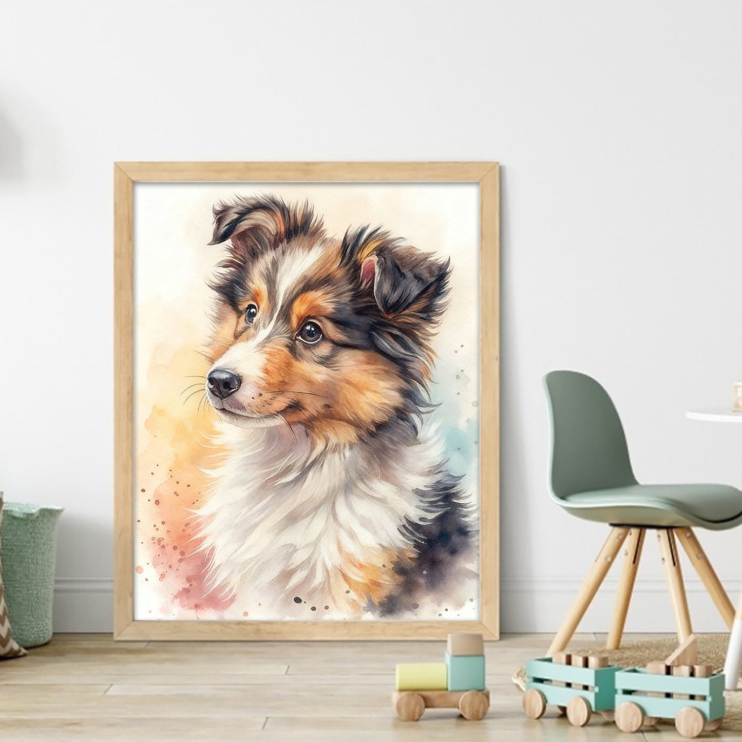 Shetland Sheepdog-Dog - Full 11CT Stamped Cross Stitch 40x50CM - Huacan