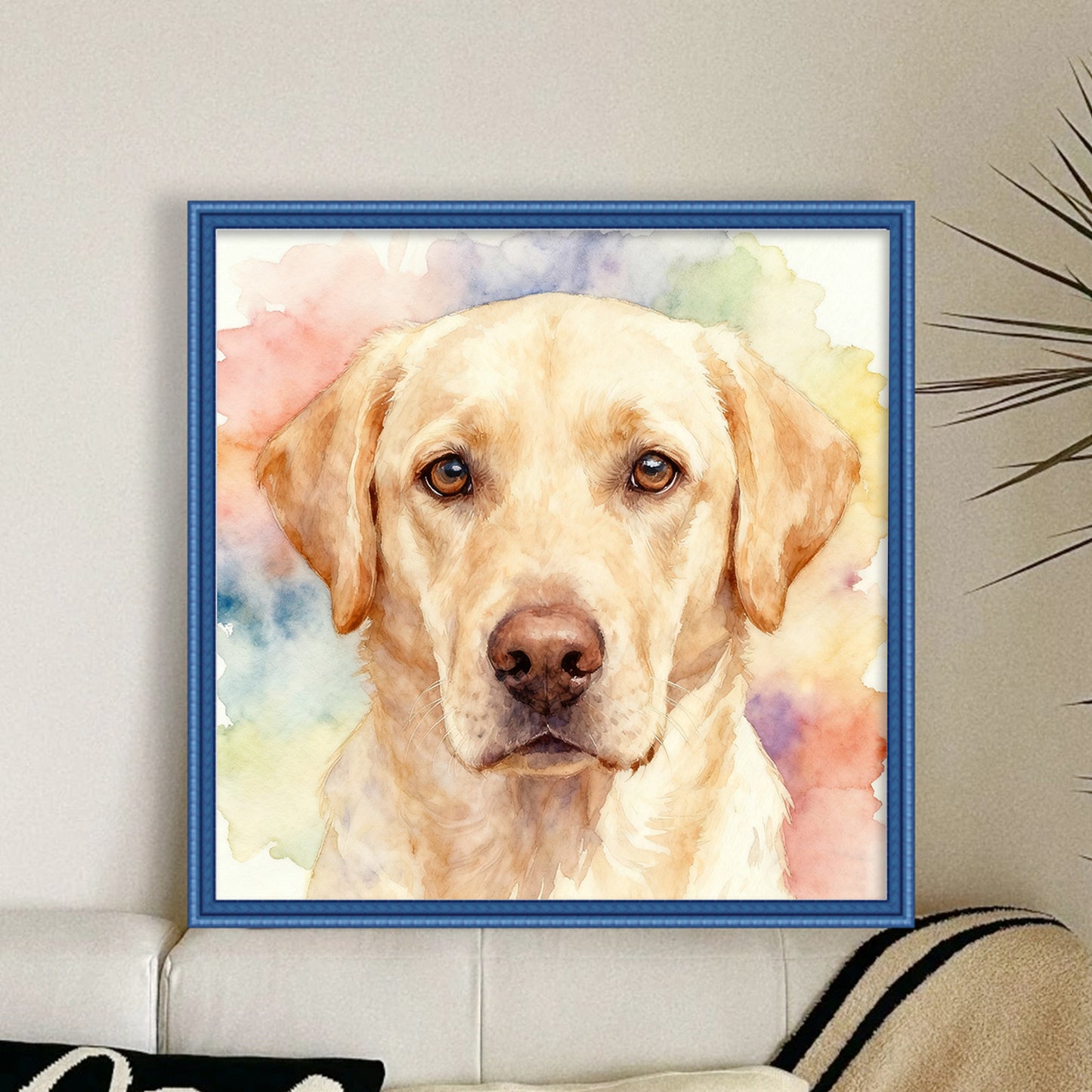Labrador-Dog - Full 18CT Stamped Cross Stitch 20x20CM - Huacan