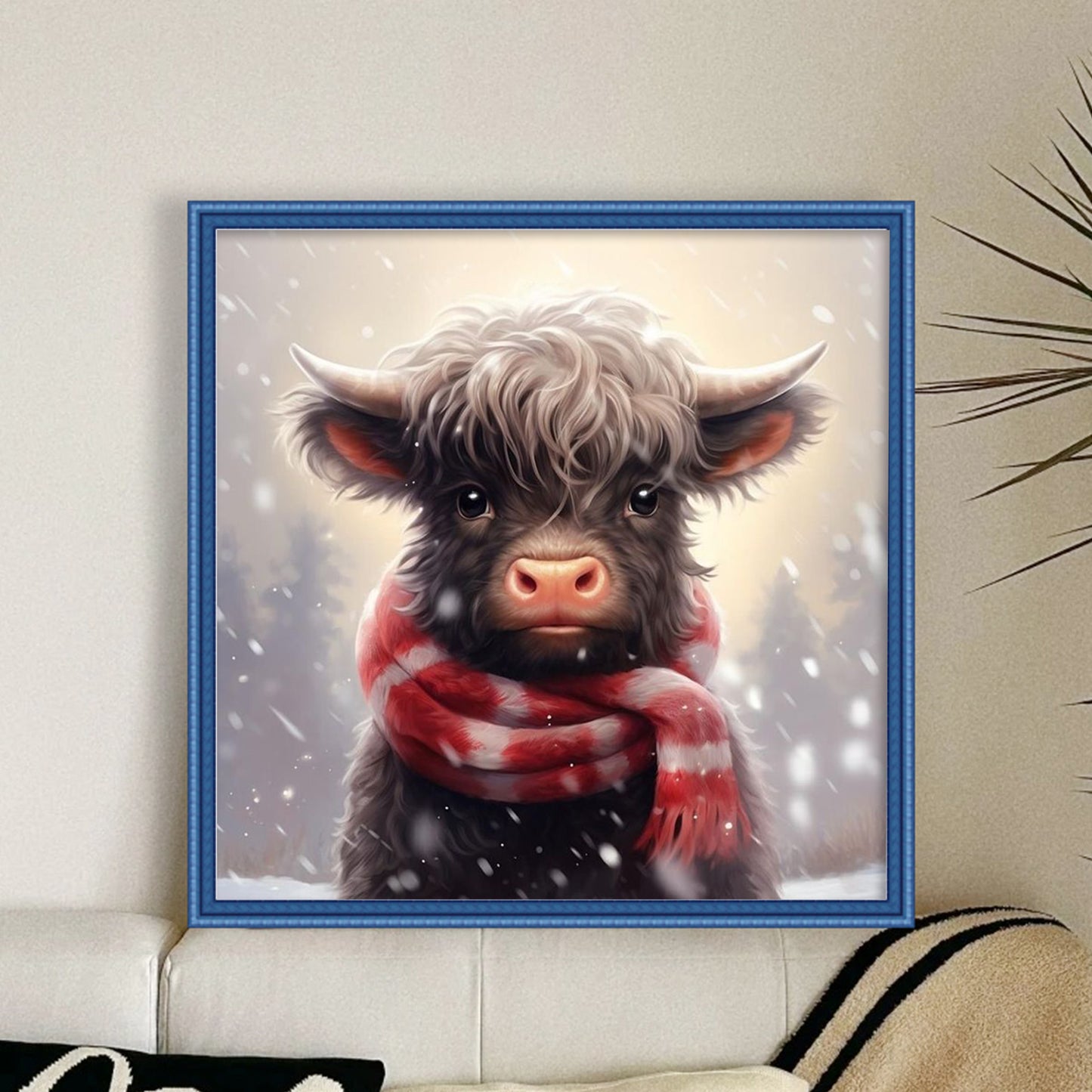Yak - Full 11CT Stamped Cross Stitch 40x40CM - Huacan