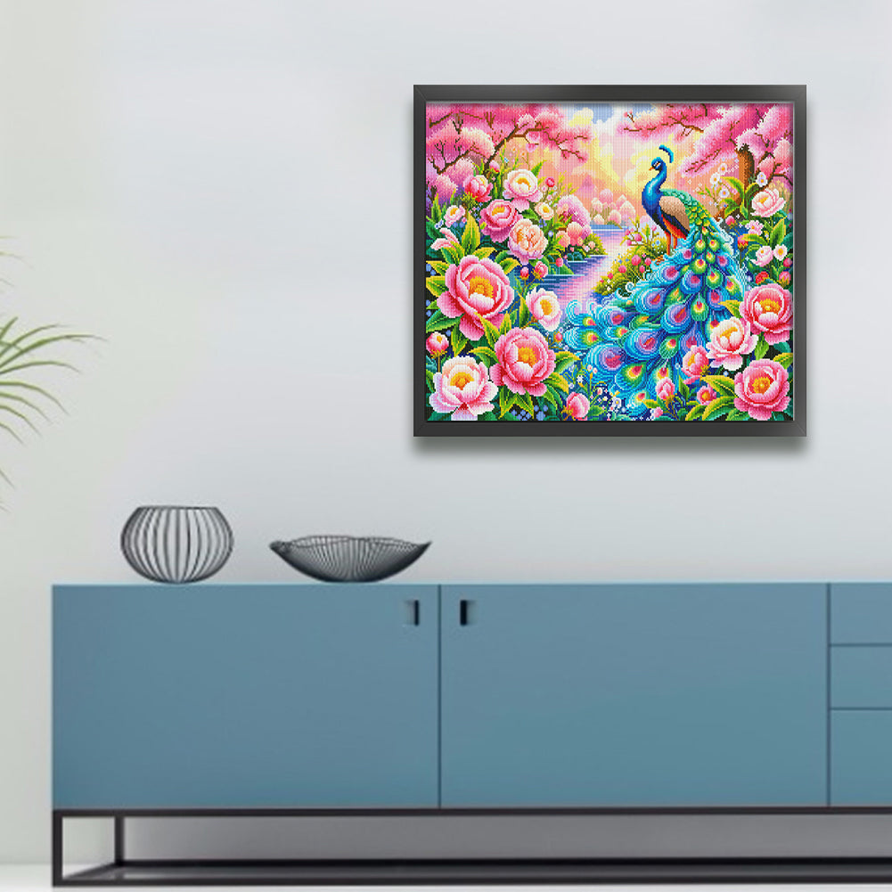 Blossom Prosperity - Full 11CT Stamped Cross Stitch 75x68CM - Mona Lisa