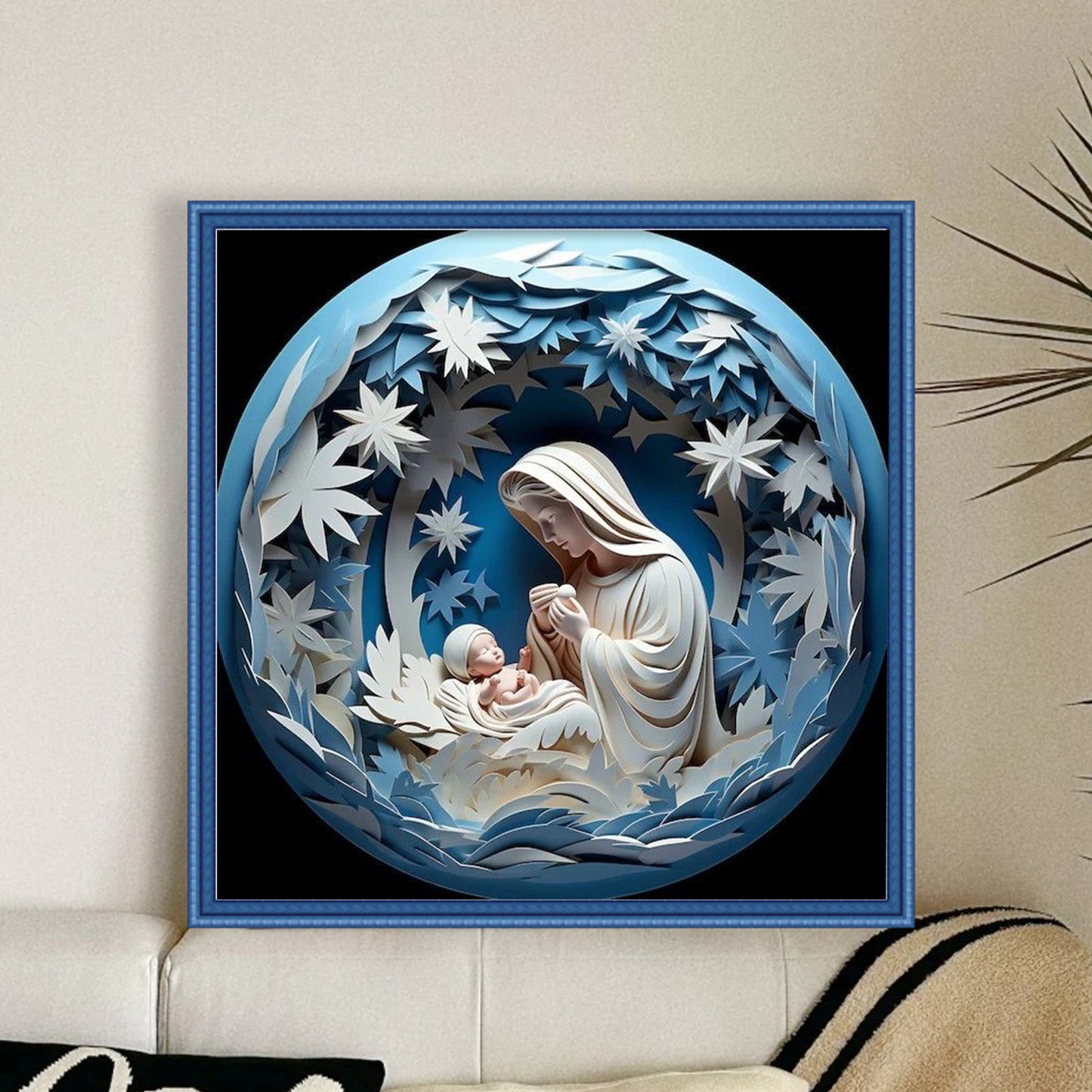 Nativity - Full 11CT Stamped Cross Stitch 40x40CM - Huacan