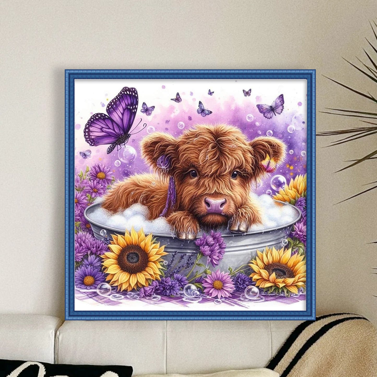 Yak - Full 11CT Stamped Cross Stitch 40x40CM - Huacan