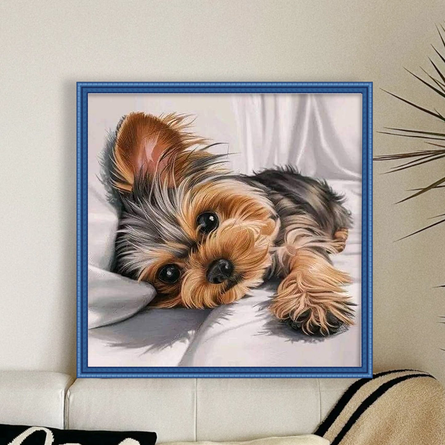 Yorkshire Terrier - Full 11CT Counted Cross Stitch 40x40CM - Huacan