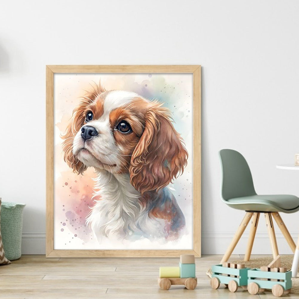 Cavalier King Charles Spaniel-Dog - Full 11CT Counted Cross Stitch 40x50CM - Huacan