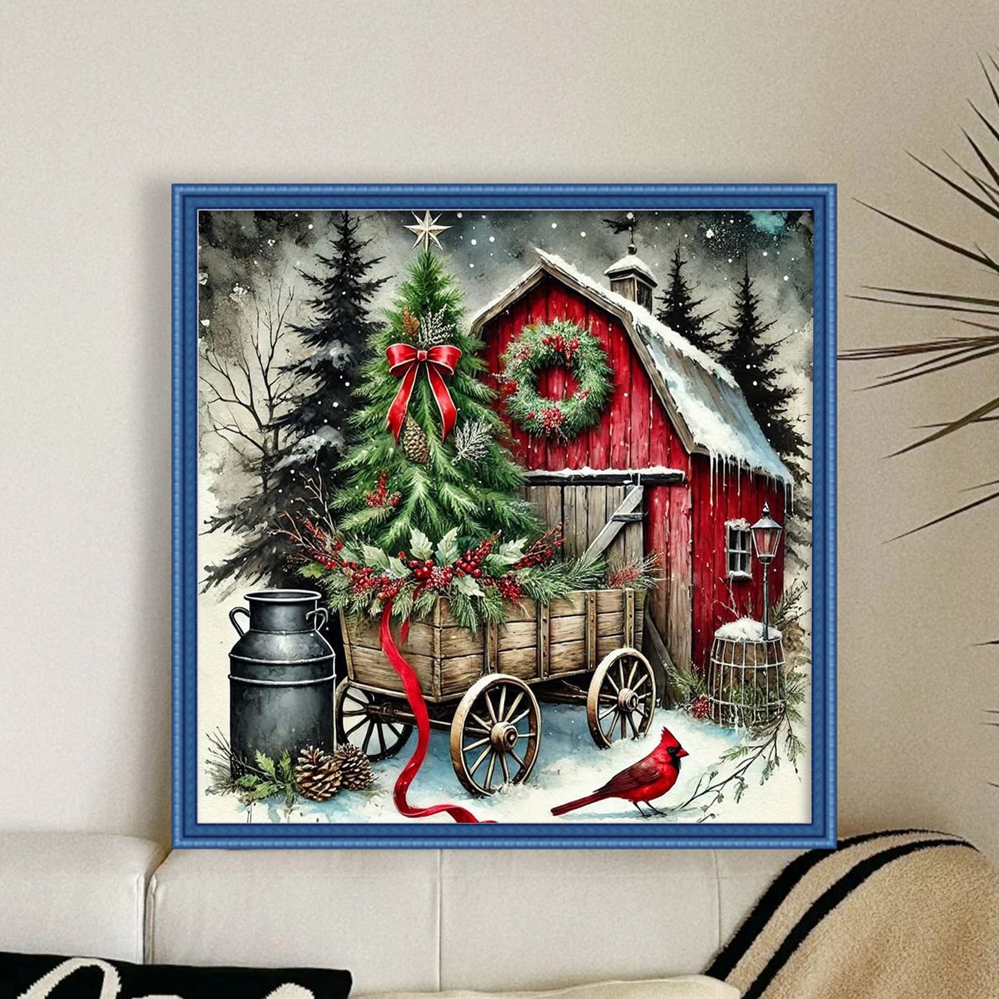 Christmas Tree - Full 11CT Counted Cross Stitch 45x45CM - Huacan