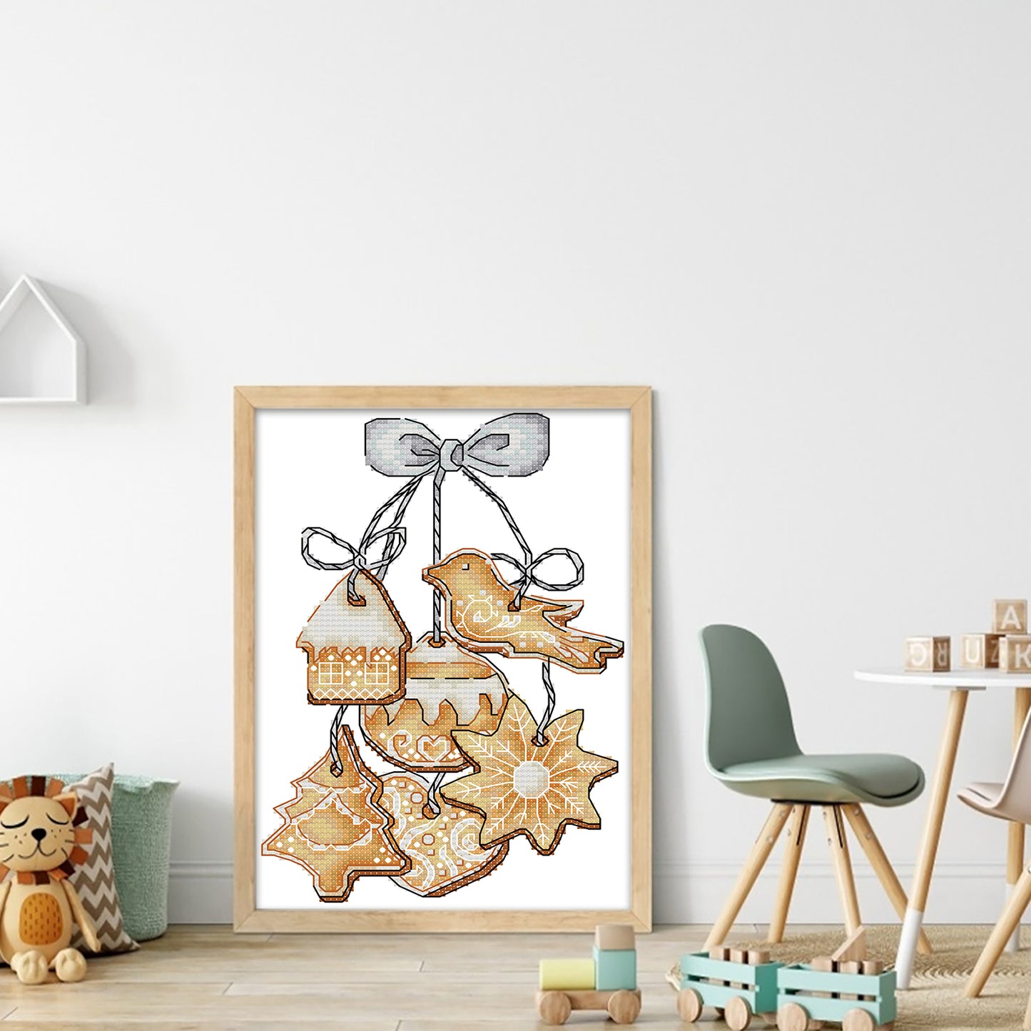 Gingerbread Cookie - Partial 14CT Stamped Cross Stitch 17x22CM - Joy Sunday Backstitch