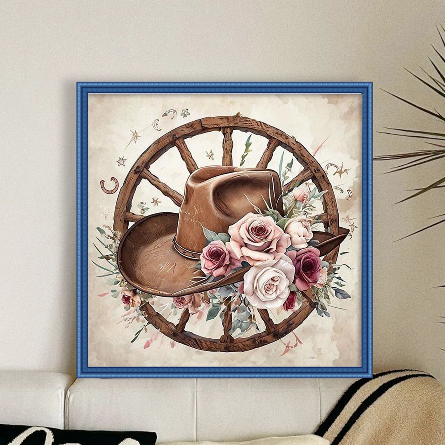 Hat - Full 11CT Stamped Cross Stitch 45x45CM - Huacan