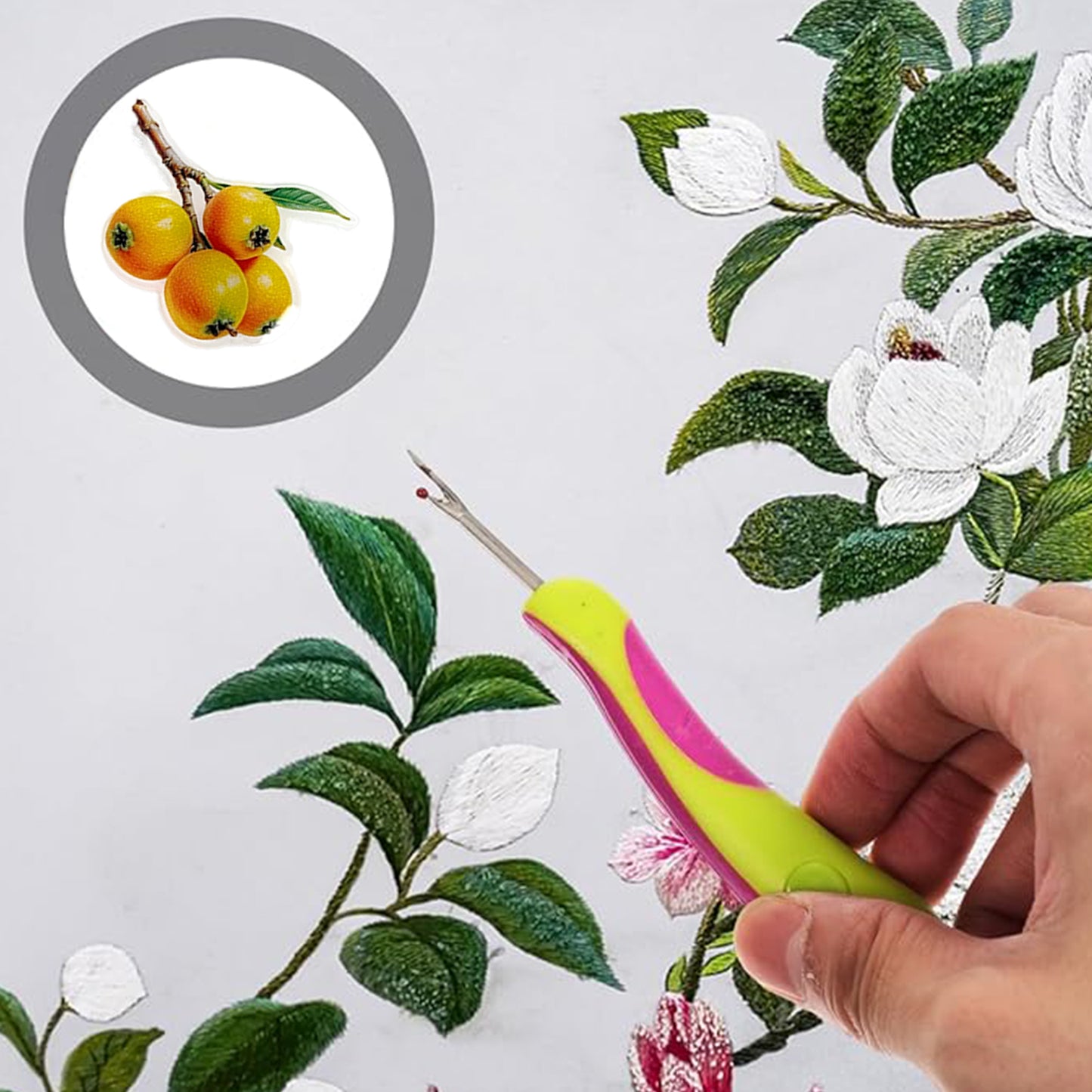 Loquat Magnetic Acrylic Needle Minder for Cross Stitch and Embroidery Supplies