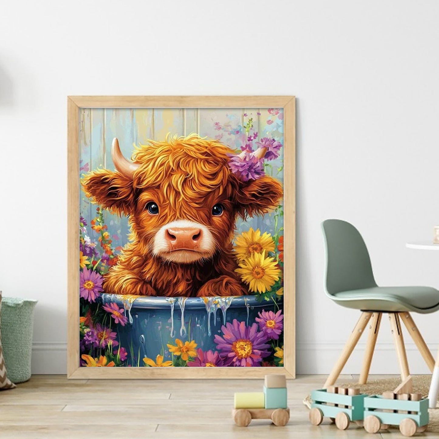 Daisy Yak - Full 11CT Stamped Cross Stitch 40x50CM - Huacan
