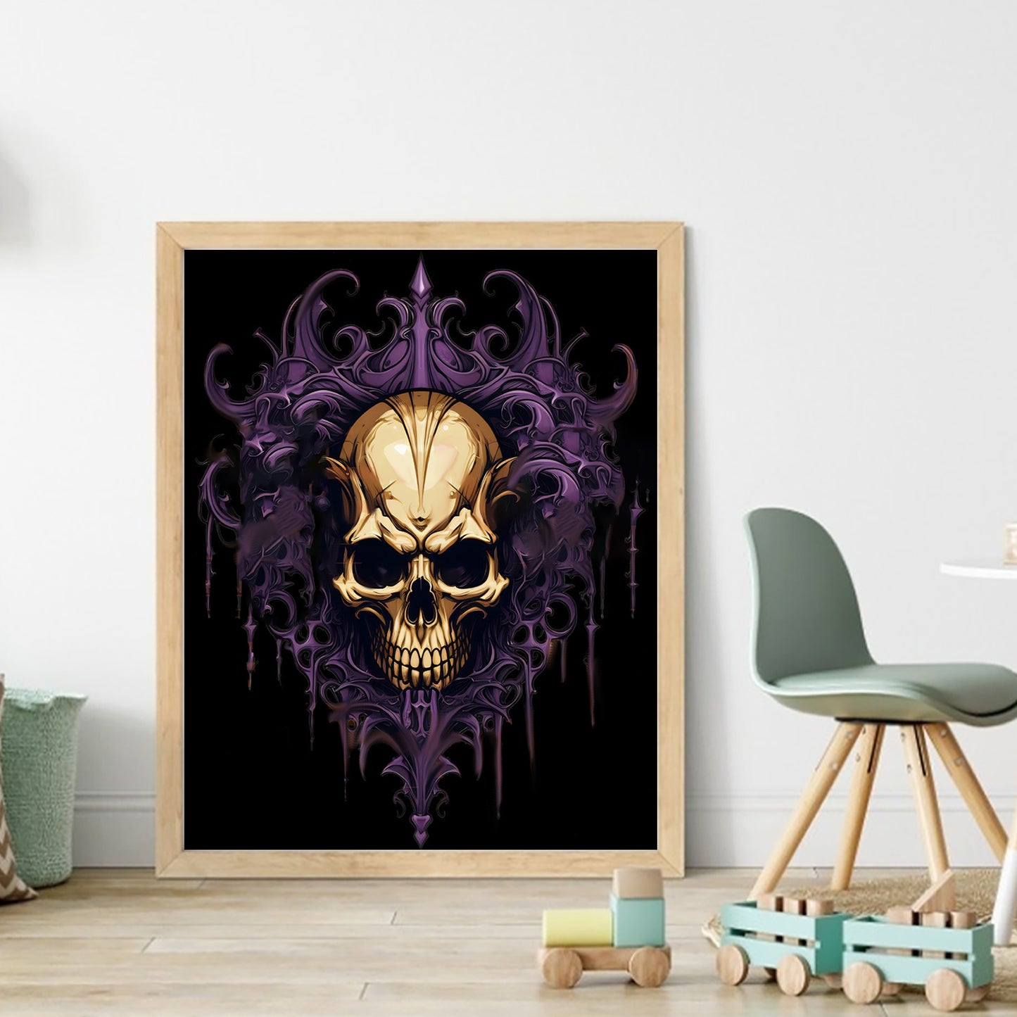Skull - Full 11CT Stamped Cross Stitch 40x50CM - Huacan