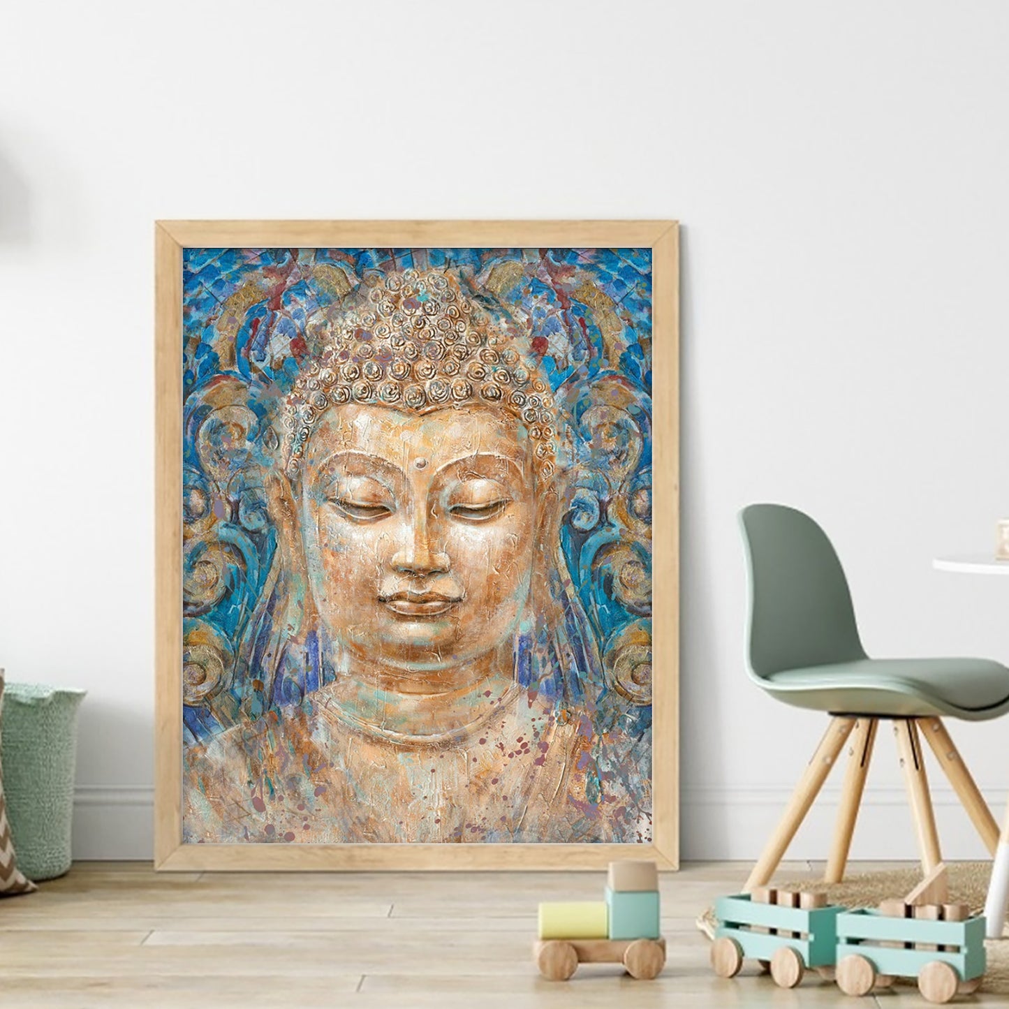 Buddha Statue - Full 11CT Stamped Cross Stitch 40x50CM - Huacan
