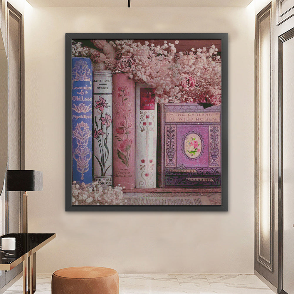 Fragrance Of Books - Full 14CT Stamped Cross Stitch 64x75CM - Fairy Egyptian Cotton