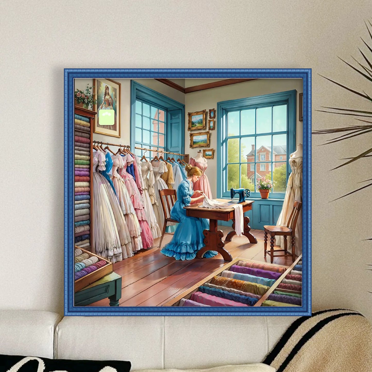 Clothing Store - Full 11CT Stamped Cross Stitch 45x45CM - Yishu