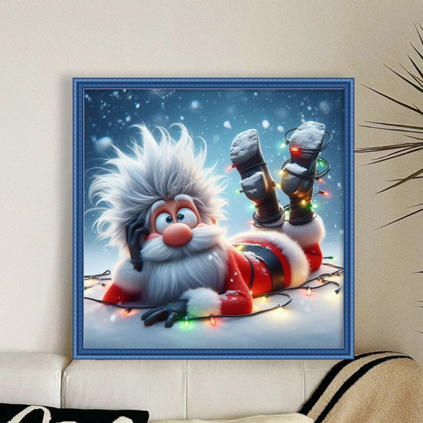 Santa Claus - Full 11CT Stamped Cross Stitch 40x40CM - Huacan