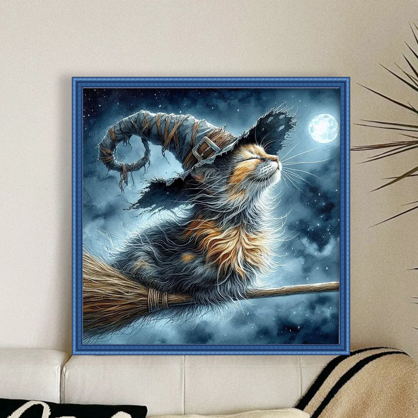 Magic Cat - Full 11CT Counted Cross Stitch 40x40CM - Huacan