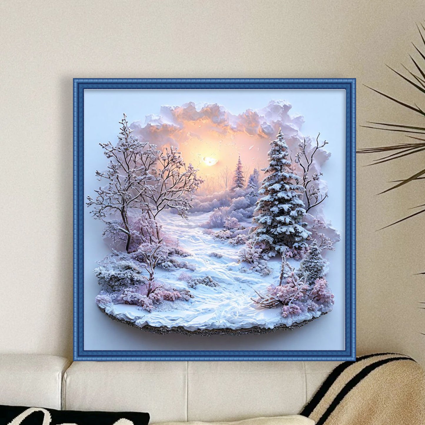 Winter Scenery - Full 11CT Counted Cross Stitch 50x50CM - Huacan