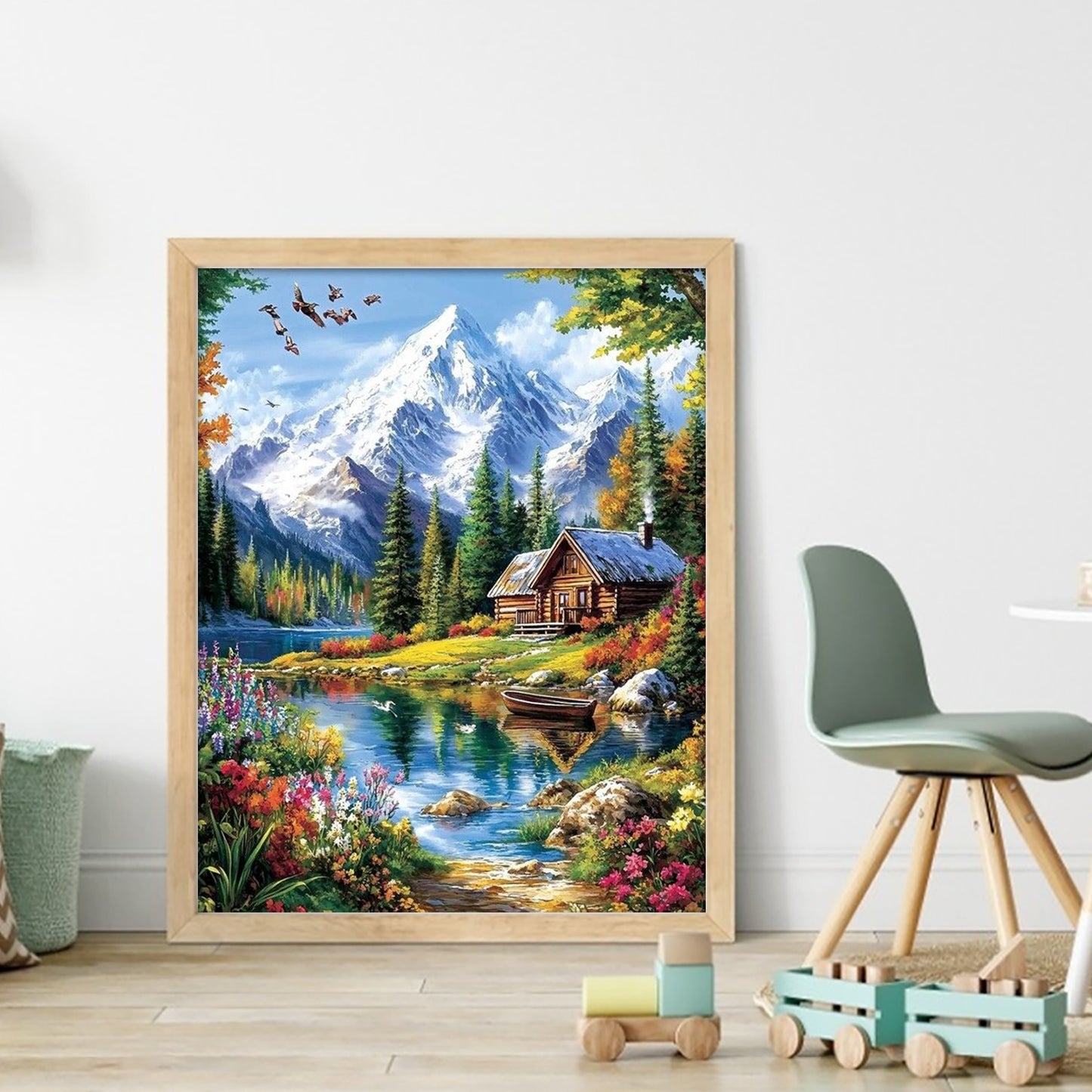 Summer Scenery - Full 11CT Stamped Cross Stitch 40x50CM - Huacan
