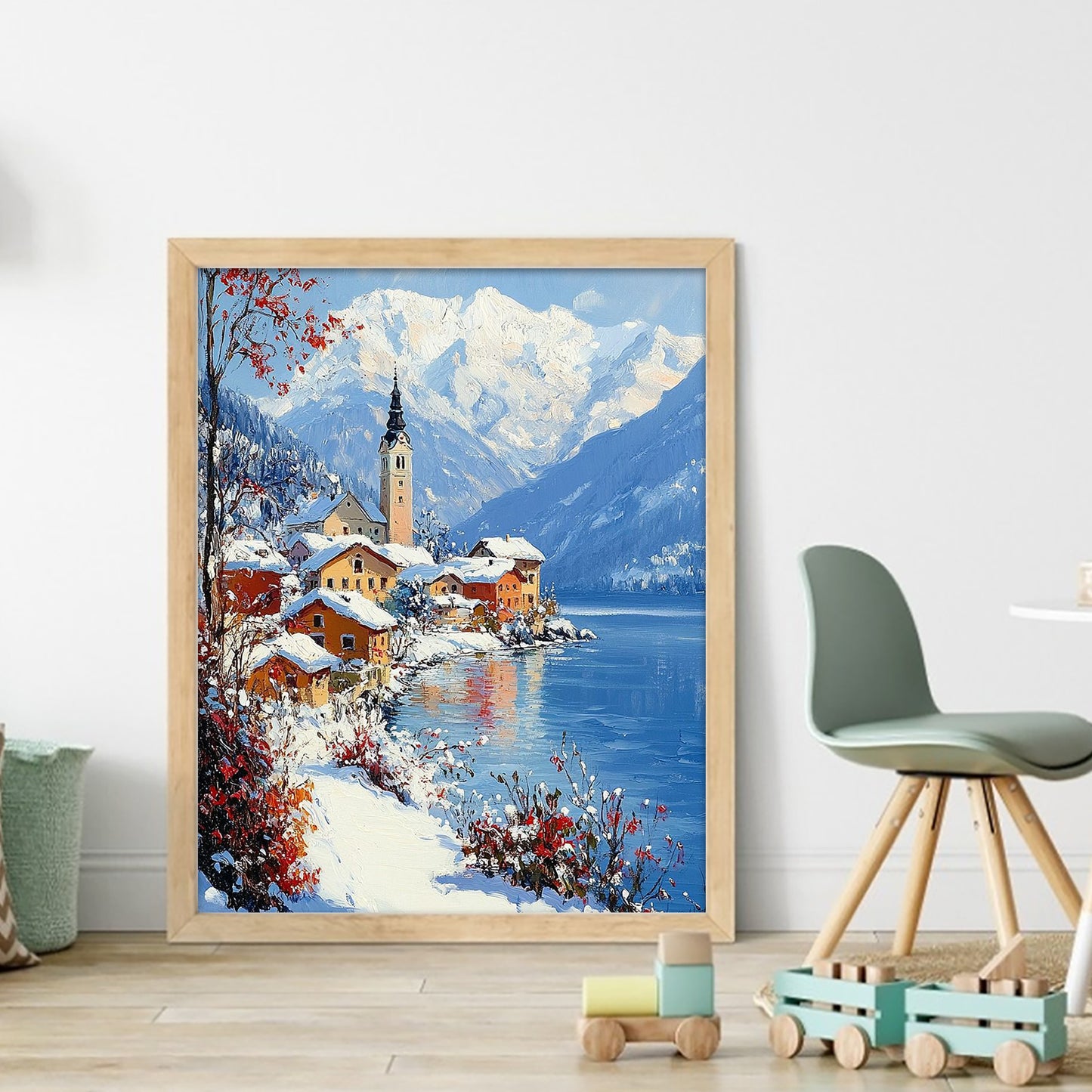 Winter Scenery - Full 11CT Stamped Cross Stitch 40x50CM - Huacan