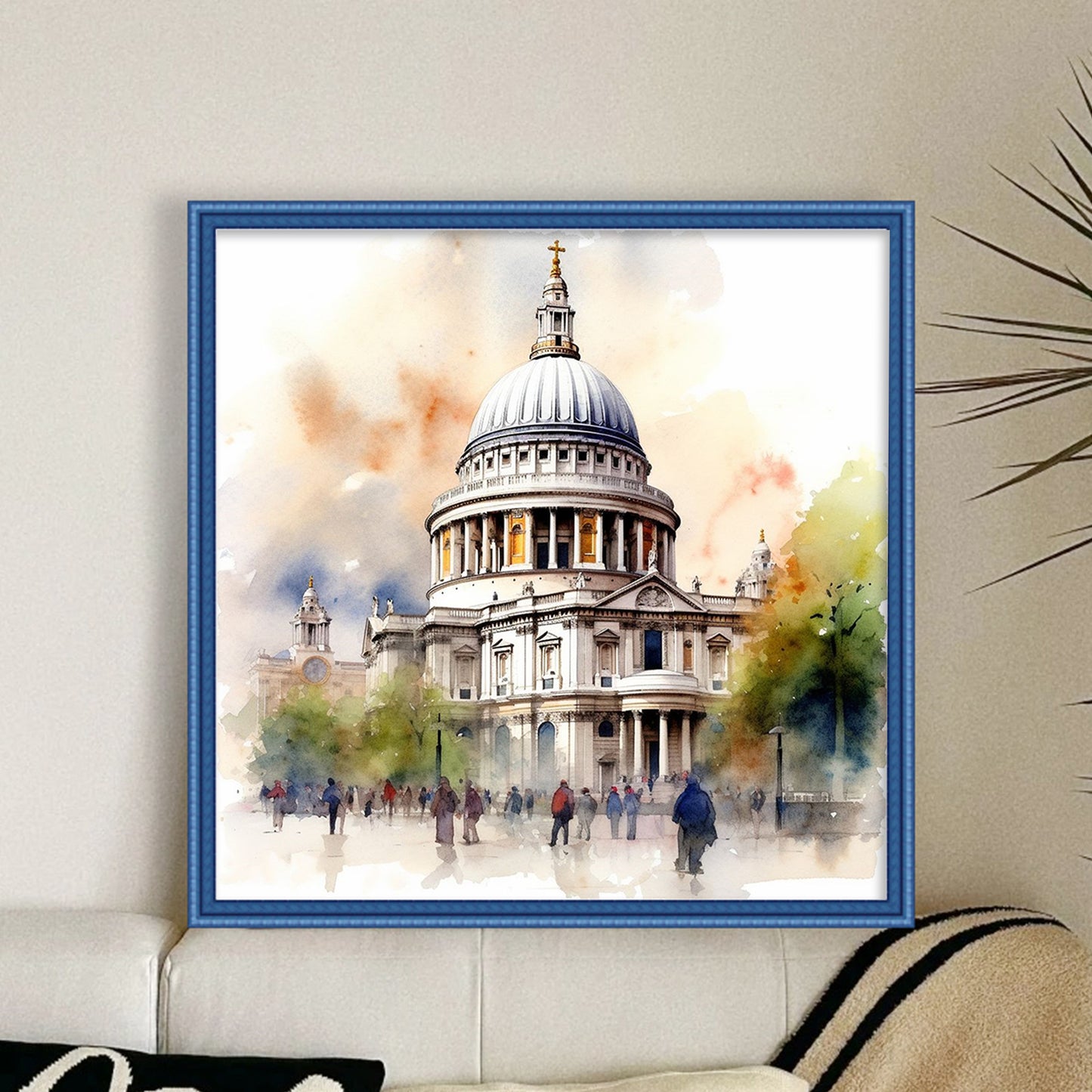 St Paul'S Cathedral - Full 18CT Stamped Cross Stitch 25x25CM - Huacan
