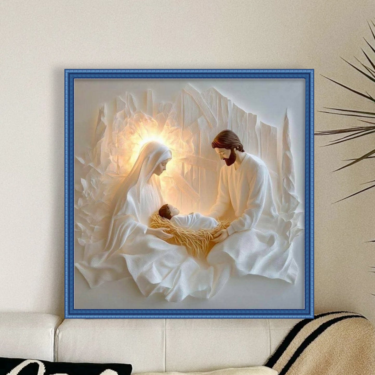 Jesus - Full 14CT Counted Cross Stitch 40x40CM - Yishu