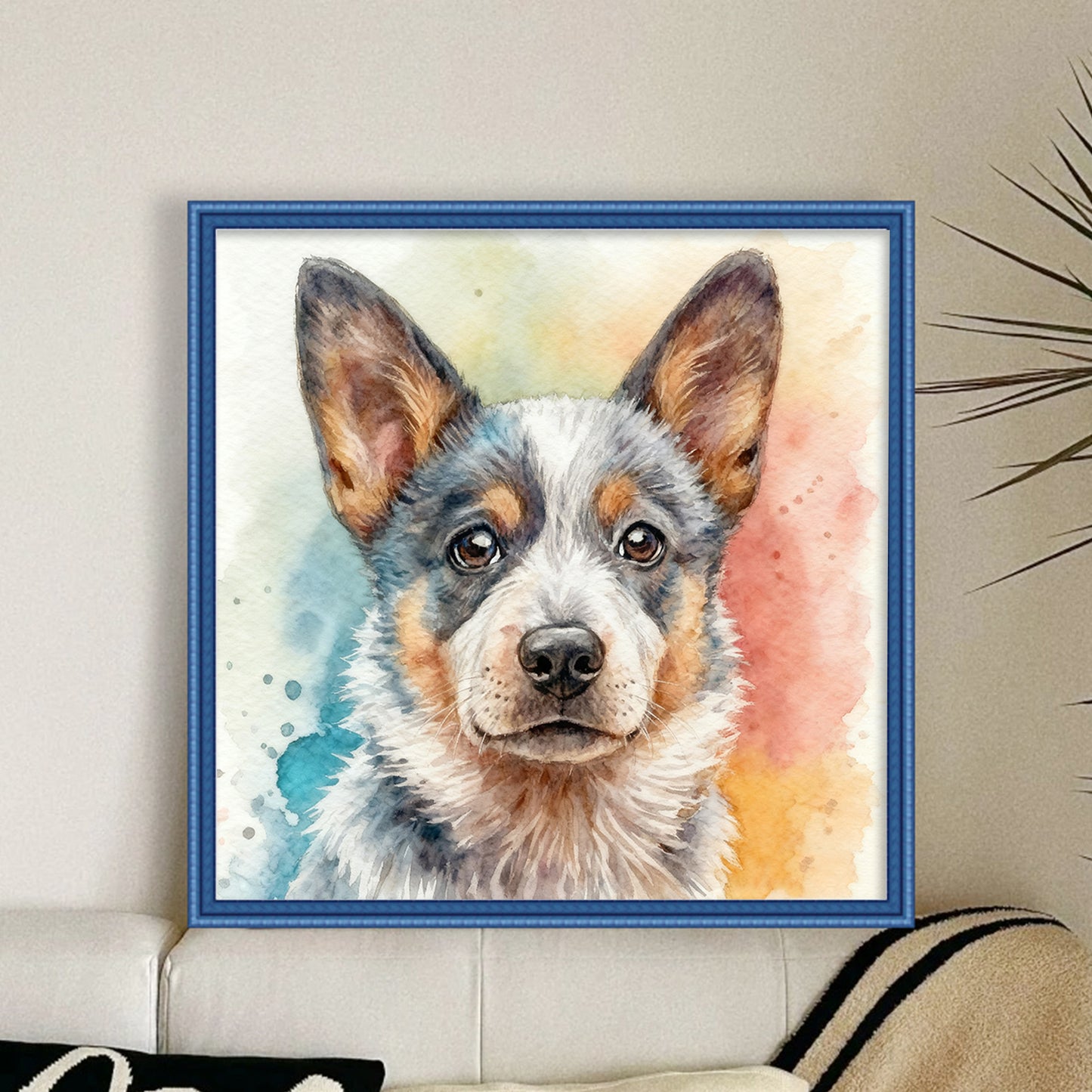 Cattle Dog - Full 11CT Stamped Cross Stitch 40x40CM - Yishu