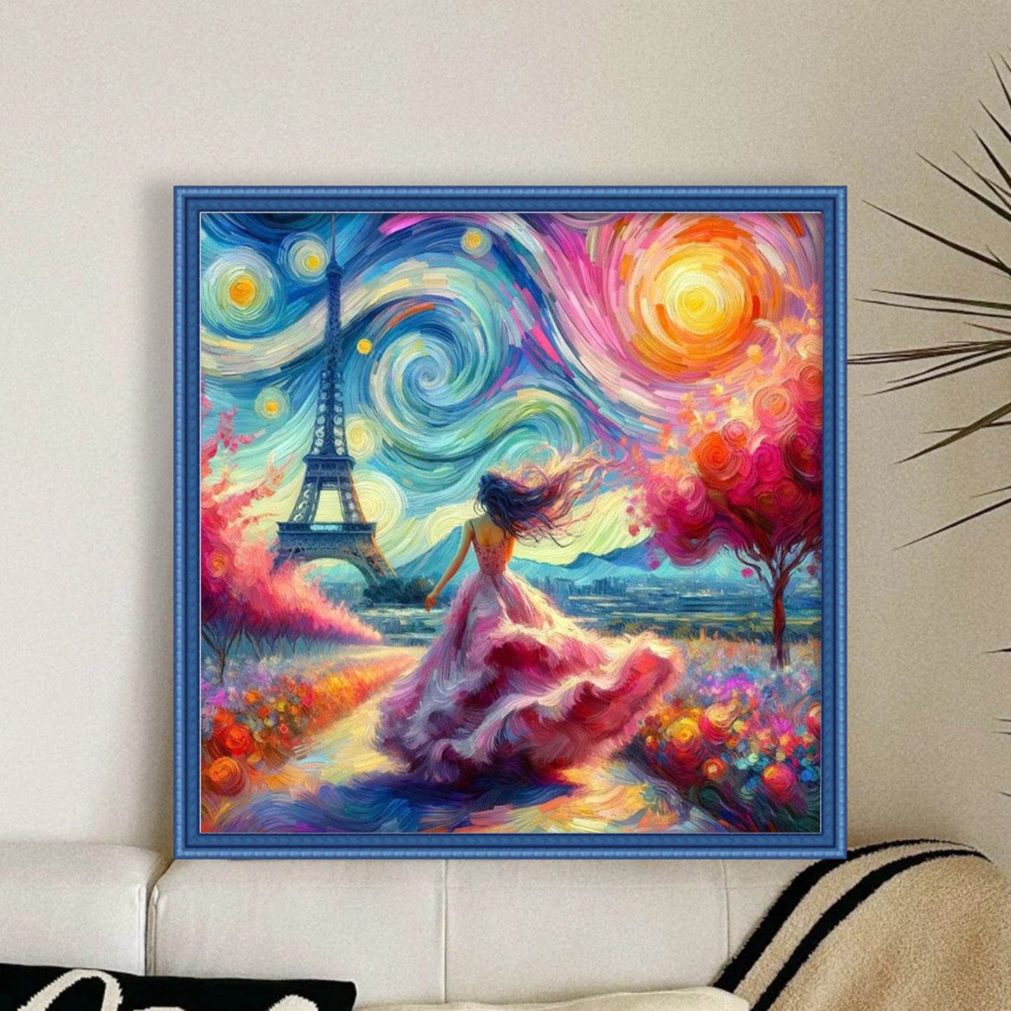 Girl - Full 11CT Stamped Cross Stitch 45x45CM - Huacan