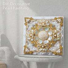 Load image into Gallery viewer, DIY Pearl Painting Kit 25x25CM Flower Framed Handmade Pearl Material Art Set Room Wall Decoration