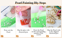 Load image into Gallery viewer, DIY Pearl Painting Kit 25x25CM Butterfly Framed Handmade Pearl Material Art Set Room Wall Decoration