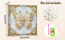 Load image into Gallery viewer, DIY Pearl Painting Kit 25x25CM Butterfly Framed Handmade Pearl Material Art Set Room Wall Decoration