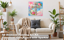 Load image into Gallery viewer, DIY Pearl Painting Kit 25x25CM Cross Framed Handmade Pearl Material Art Set Room Wall Decoration