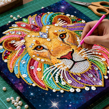 Load image into Gallery viewer, DIY Pearl Painting Kit 25x25CM Lion Framed Handmade Pearl Material Art Set Room Wall Decoration