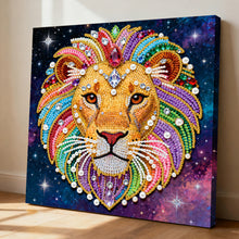 Load image into Gallery viewer, DIY Pearl Painting Kit 25x25CM Lion Framed Handmade Pearl Material Art Set Room Wall Decoration
