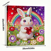 Load image into Gallery viewer, DIY Pearl Painting Kit 25x25CM Rabbit Framed Handmade Pearl Material Art Set Room Wall Decoration