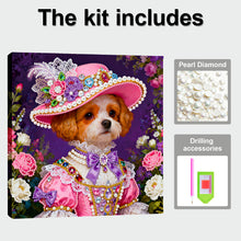Load image into Gallery viewer, DIY Pearl Painting Kit 25x25CM Dog Framed Handmade Pearl Material Art Set Room Wall Decoration