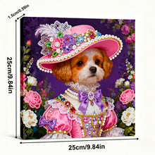 Load image into Gallery viewer, DIY Pearl Painting Kit 25x25CM Dog Framed Handmade Pearl Material Art Set Room Wall Decoration