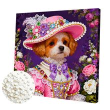Load image into Gallery viewer, DIY Pearl Painting Kit 25x25CM Dog Framed Handmade Pearl Material Art Set Room Wall Decoration