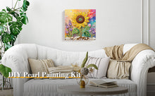 Load image into Gallery viewer, DIY Pearl Painting Kit 25x25CM Sunflower Framed Handmade Pearl Material Art Set Room Wall Decoration