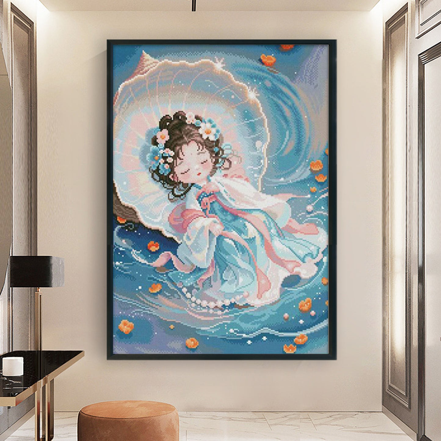 Conch Fairy - Full 11CT Stamped Cross Stitch 50x70CM - Mona Lisa