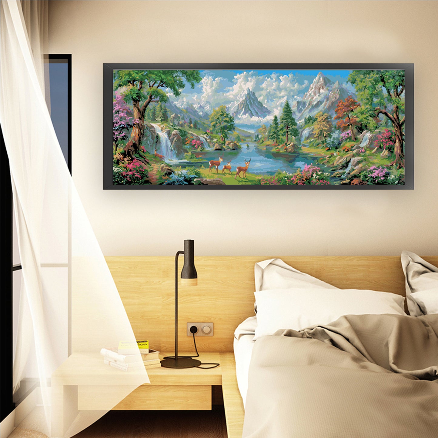 Vast Landscape - Full 11CT Stamped Cross Stitch 150x56CM - Mona Lisa(45Colors)