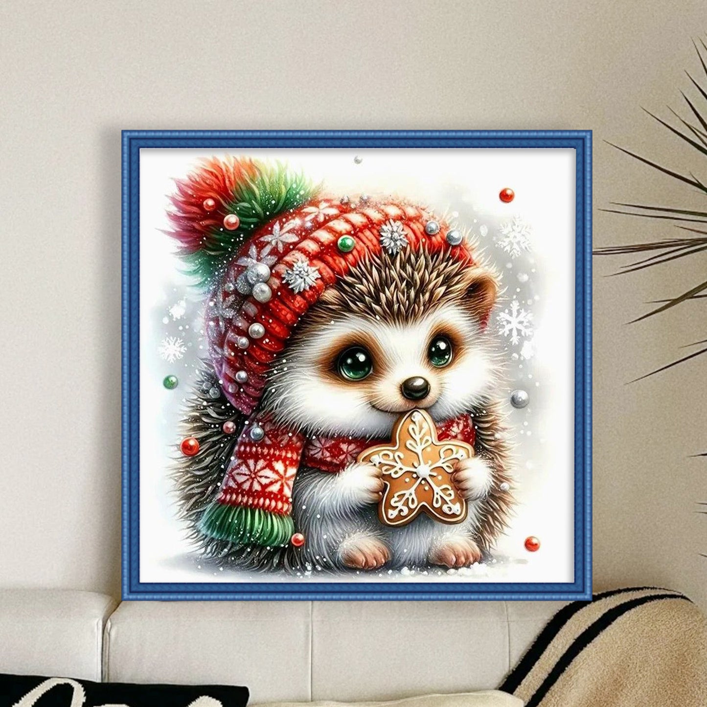 Hedgehog - Full 11CT Stamped Cross Stitch 40x40CM - Yishu