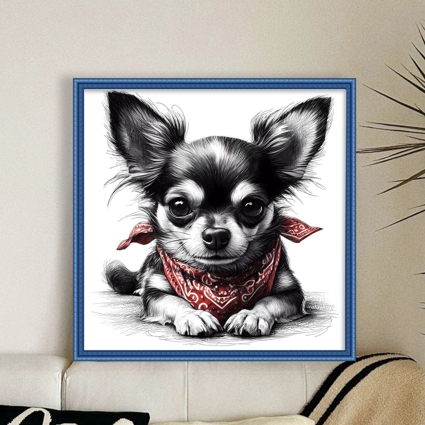 Dog - Full 11CT Stamped Cross Stitch 40x40CM - Yishu