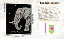 Load image into Gallery viewer, DIY Pearl Painting Kit 30x40CM Elephant Framed Handmade Pearl Material Art Set Room Wall Decoration